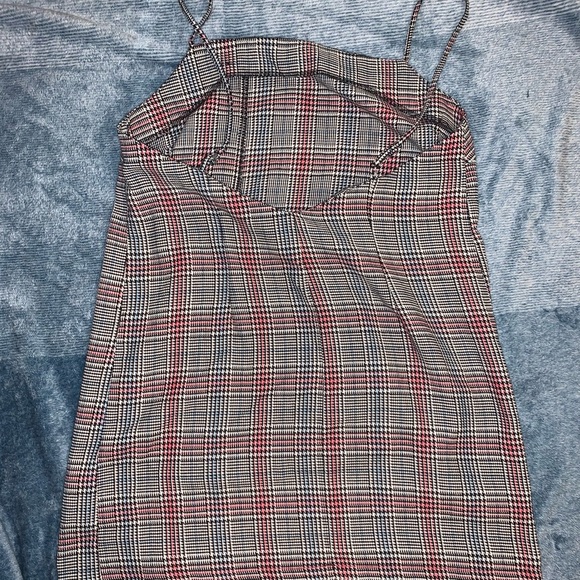 ASOS plaid button detail slip style dress - Picture 5 of 8